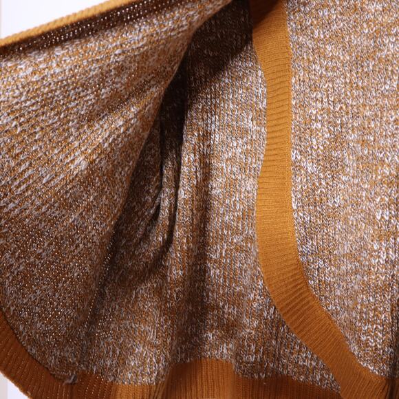 DAYTRIP Marled Sweater Cinnamon Oversized Knit Tulip Back Ribbed Women's L - Picture 7 of 9